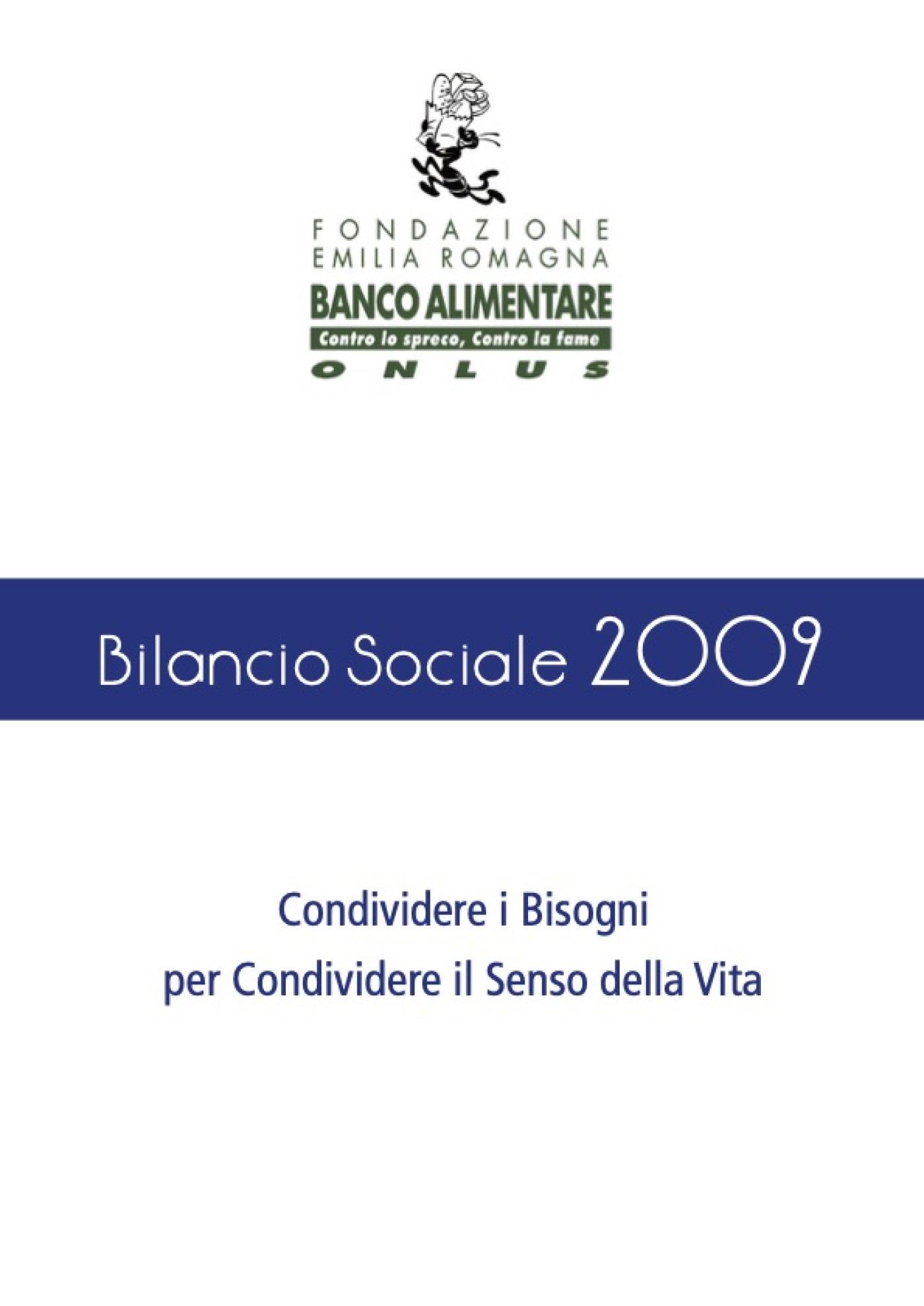 Copertina Bilancio Sociale Emilia Romagna 2009