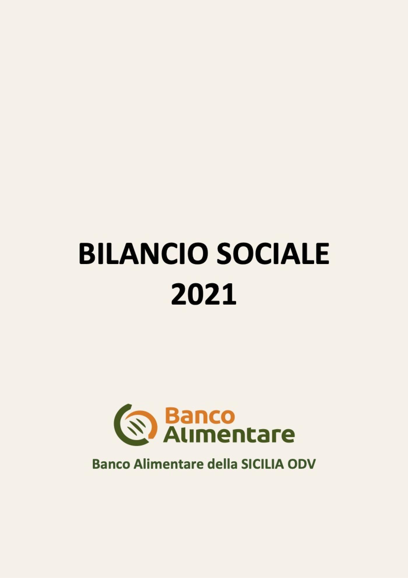 Copertina Bilancio Sociale Sicilia - Catania 2021