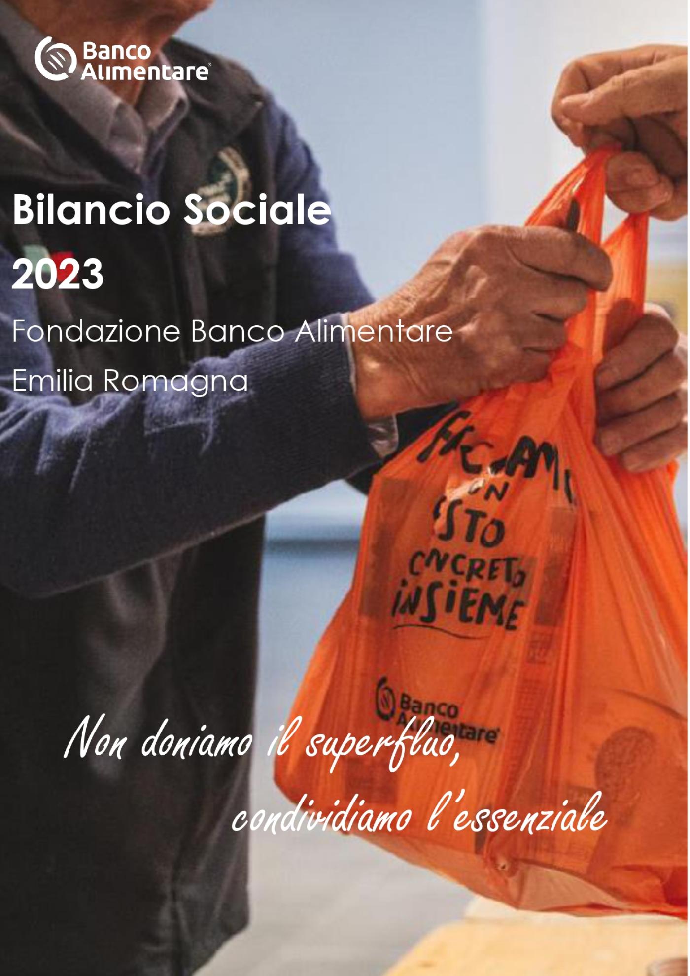 Copertina Bilancio Sociale 2023 | Banco Alimentare Emilia Romagna